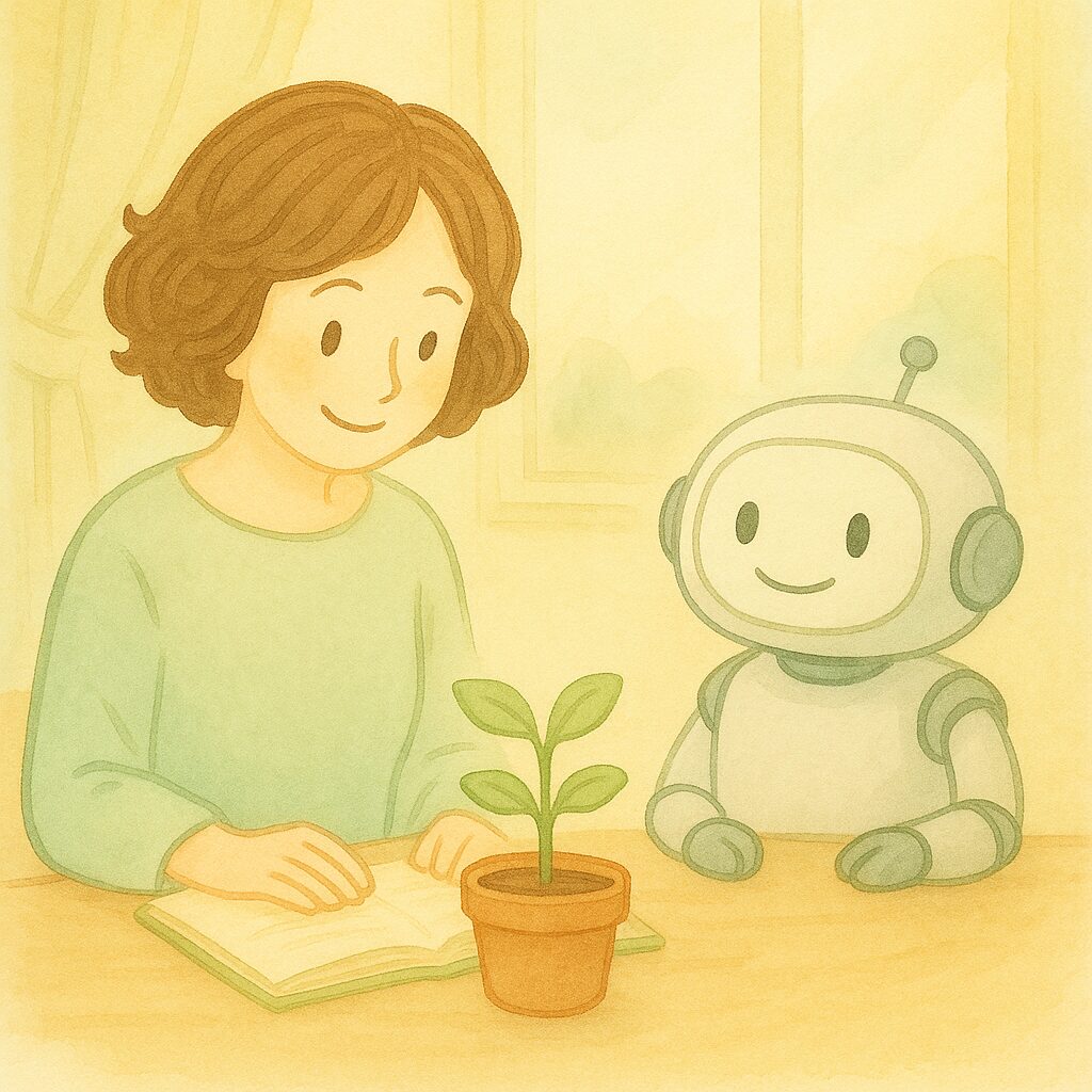 芽の成長を見守るAIと私